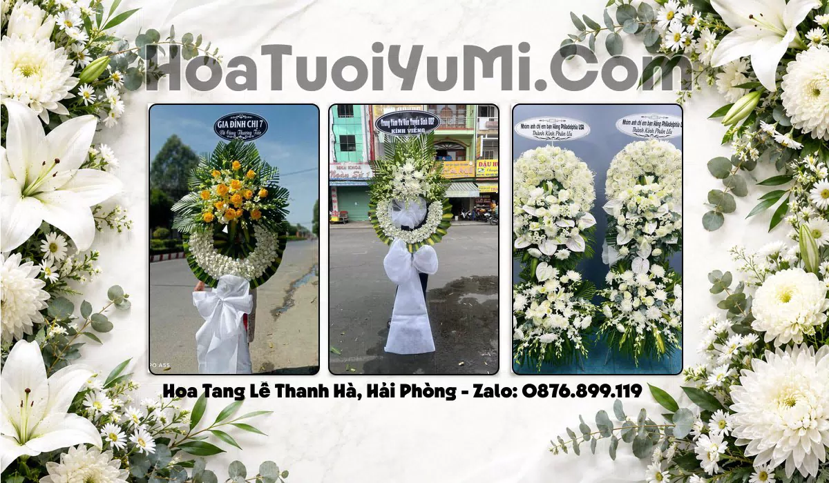 Vòng hoa tang lễ giao tận nơi tại Xã Thanh Hà, Hải Phòng