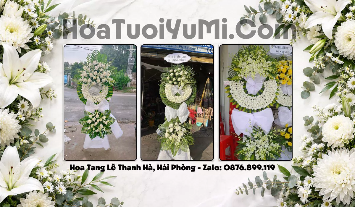 Kệ hoa viếng đám tang tại Xã Thanh Hà