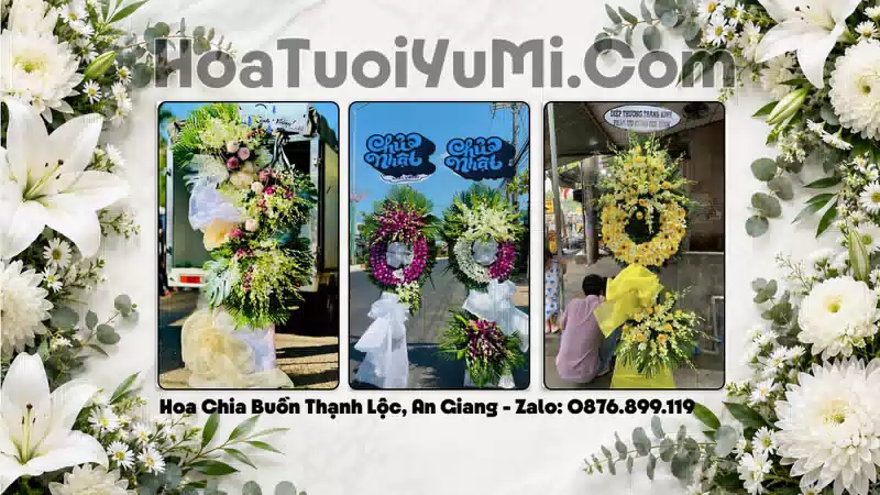 Đặt Hoa Viếng Đám Tang Tại Xã Thạnh Lộc, An Giang