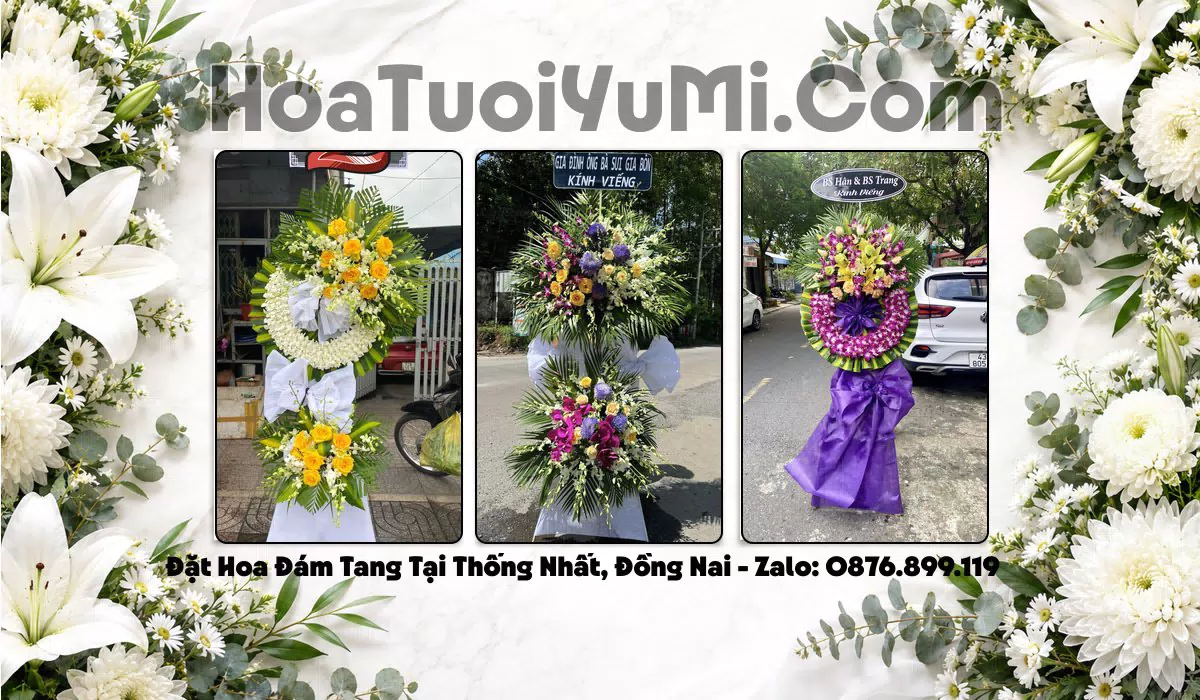 vòng hoa viếng Xã Thống Nhất