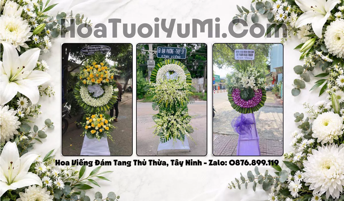 Đặt Vòng Hoa Chia Buồn Tại Xã Thủ Thừa, Tỉnh Tây Ninh