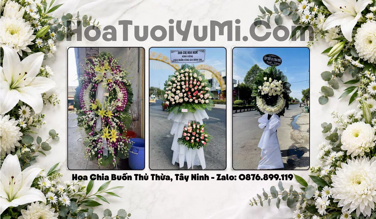 vòng hoa tang lễ Xã Thủ Thừa Tây Ninh