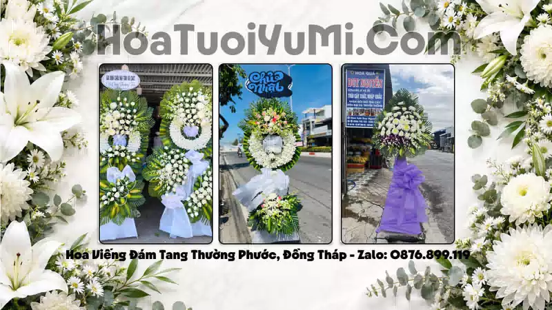 Đặt Hoa Viếng Đám Tang Tại Xã Thường Phước, Đồng Tháp