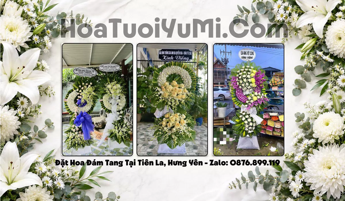 Vòng hoa chia buồn giao tận nơi tại Xã Tiên La, Hưng Yên
