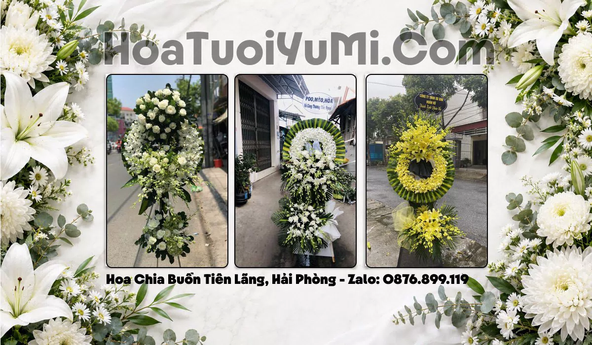 Vòng hoa tang lễ tại Xã Tiên Lãng, Thành phố Hải Phòng