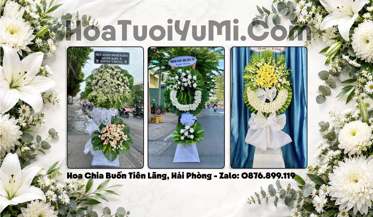 Kệ hoa viếng đám tang tại Xã Tiên Lãng