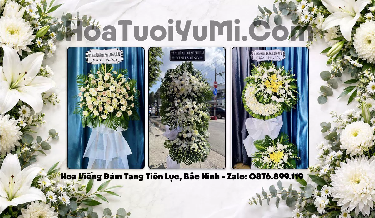Vòng hoa tang lễ tại Xã Tiên Lục, Tỉnh Bắc Ninh
