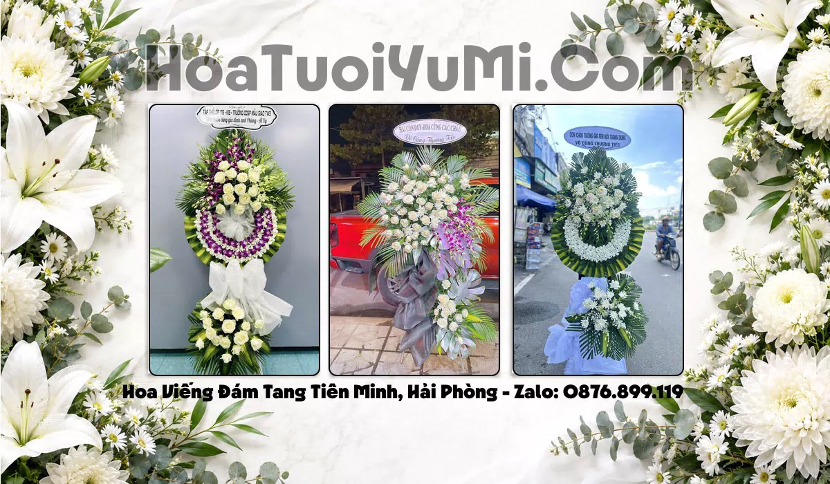 vòng hoa tang lễ Xã Tiên Minh giao tận nơi
