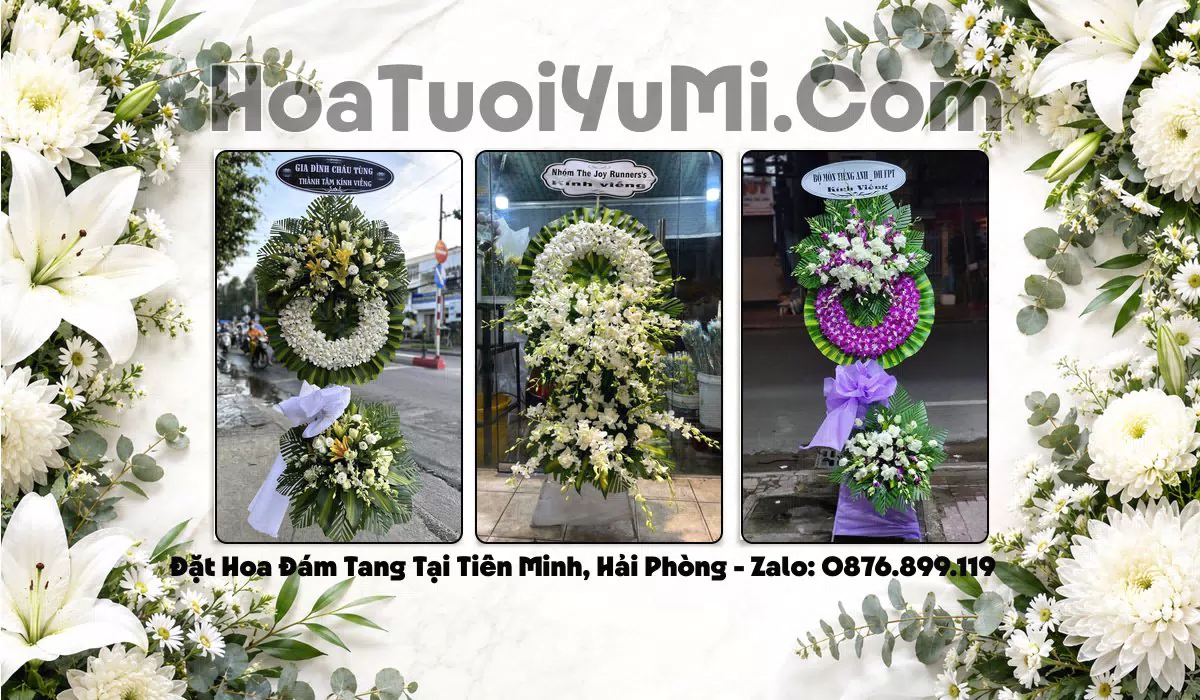 kệ hoa viếng tang lễ Xã Tiên Minh