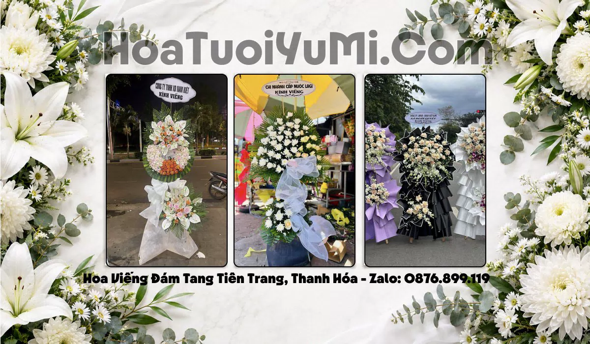 Kệ hoa viếng đám tang tại Xã Tiên Trang, Thanh Hóa