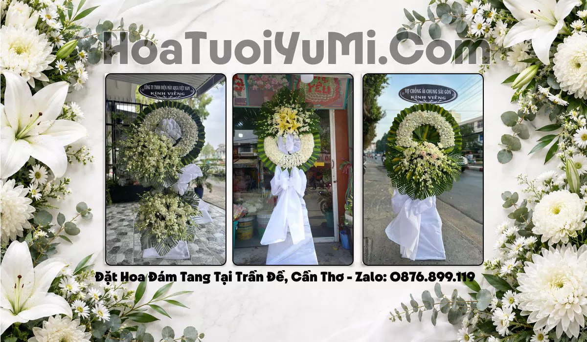 kệ hoa viếng đám tang tại Xã Trần Đề
