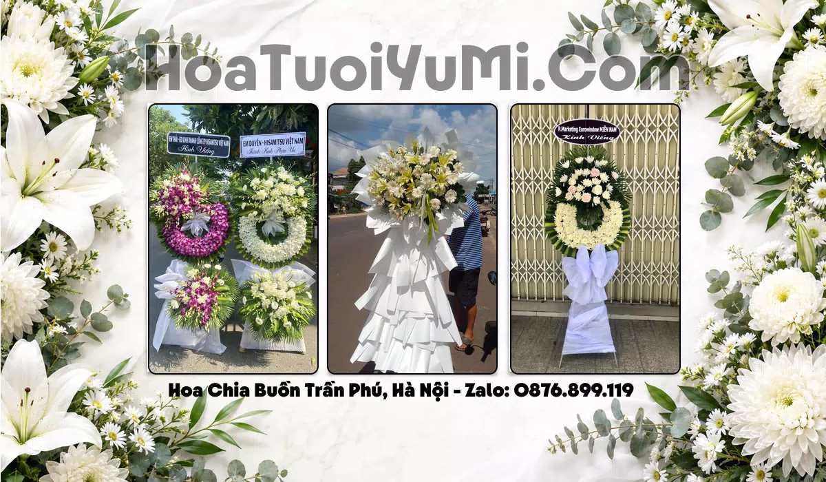 vòng hoa tang lễ tại Xã Trần Phú Hà Nội