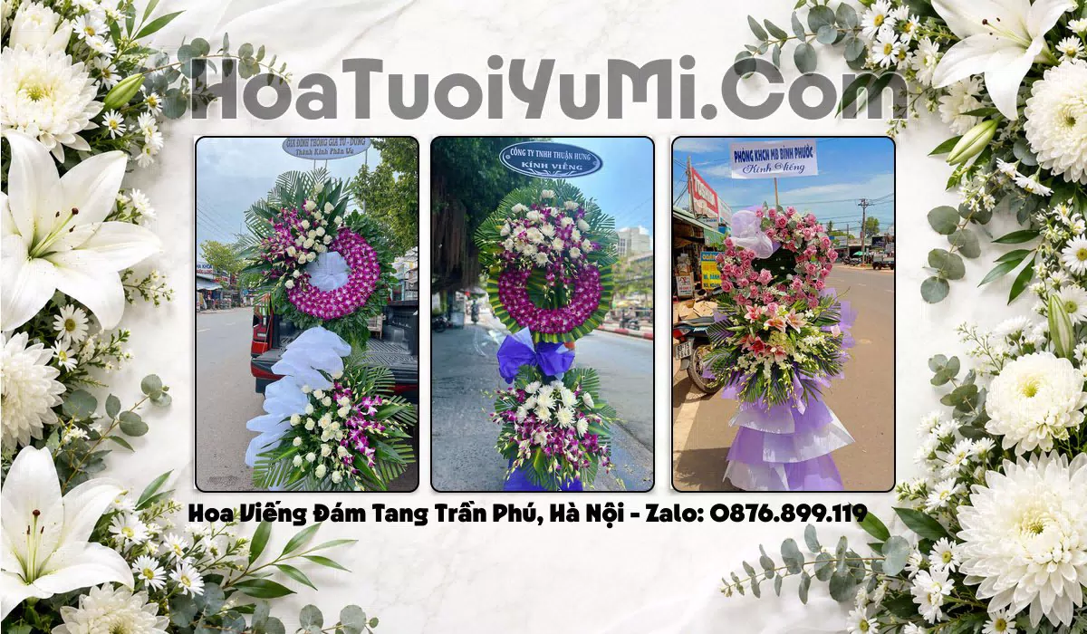 kệ hoa viếng đám tang tại Xã Trần Phú Hà Nội