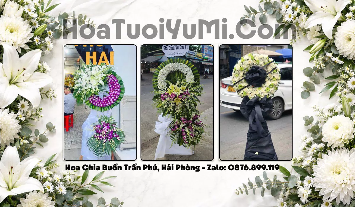 Kệ hoa chia buồn giao tại Xã Trần Phú, Hải Phòng