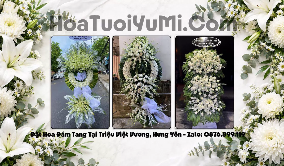 Vòng hoa tang lễ tại Xã Triệu Việt Vương, Tỉnh Hưng Yên