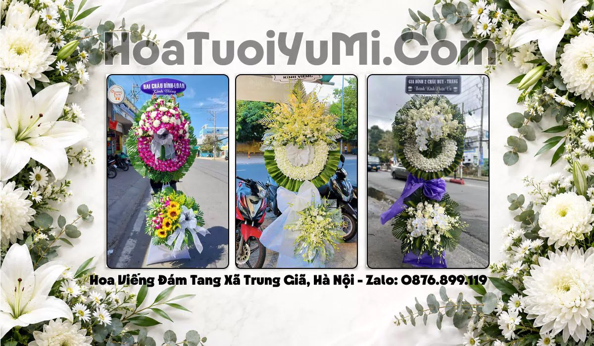 Kệ hoa viếng đám tang giao tận nơi tại Xã Trung Giã