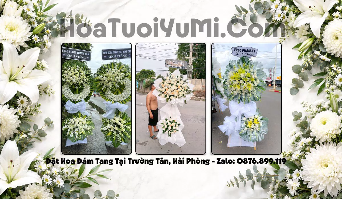 vòng hoa viếng tại Xã Trường Tân, Hải Phòng