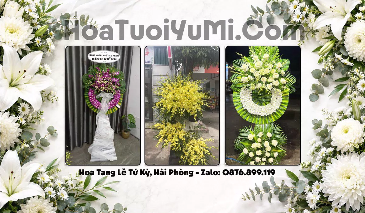 Vòng Hoa Viếng Xã Tứ Kỳ, Hải Phòng - Giao Kịp Giờ