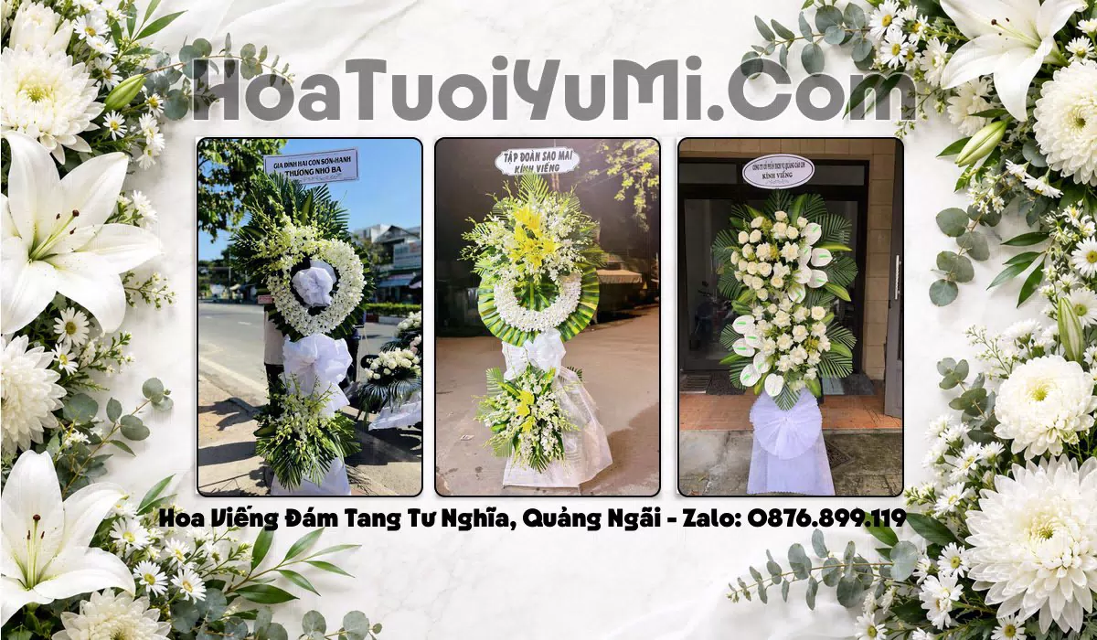 vòng hoa viếng tang lễ tại Xã Tư Nghĩa, Tỉnh Quảng Ngãi