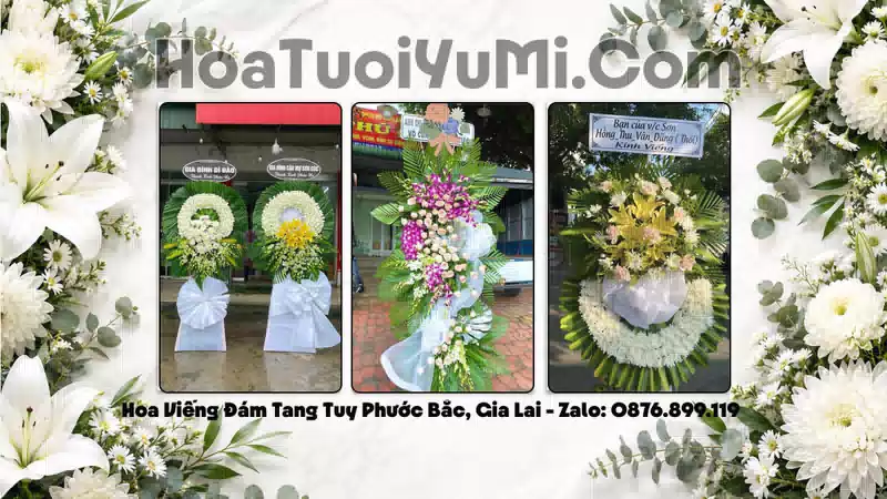 Vòng Hoa Viếng Xã Tuy Phước Bắc, Tỉnh Gia Lai - Giao Kịp Giờ
