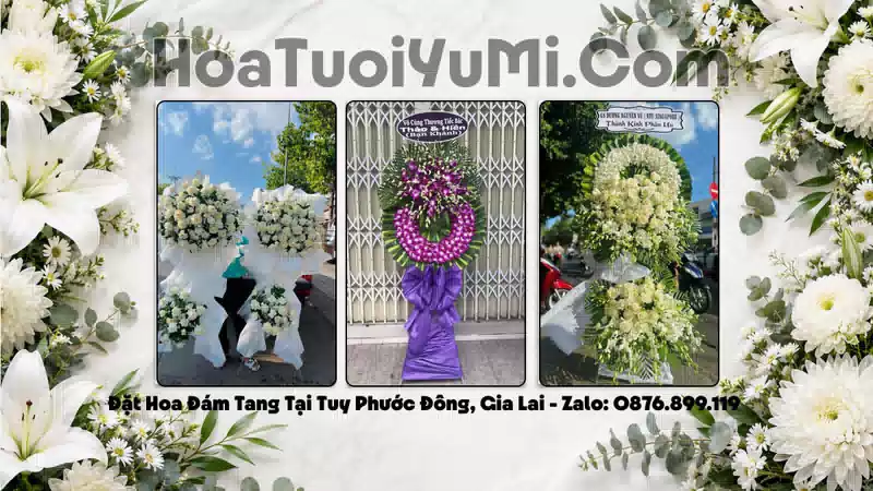 Vòng Hoa Viếng Xã Tuy Phước Đông - Giao Kịp Giờ