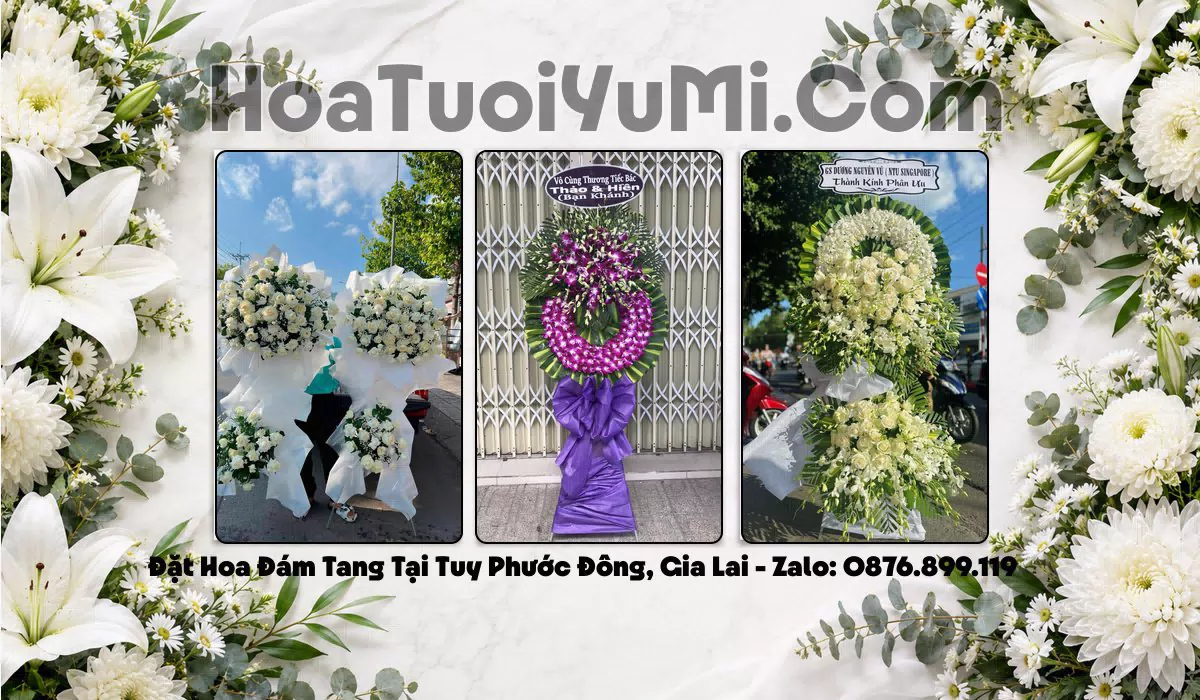 Vòng Hoa Viếng Xã Tuy Phước Đông - Giao Kịp Giờ