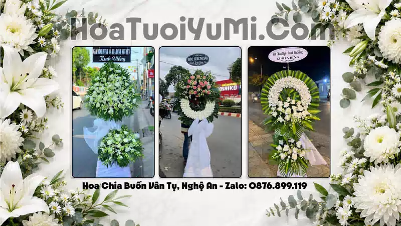 Đặt Hoa Viếng Đám Tang Tại Xã Vân Tụ, Nghệ An