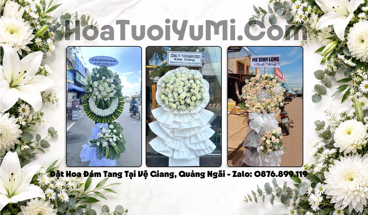 Kệ hoa viếng đám tang tại Xã Vệ Giang