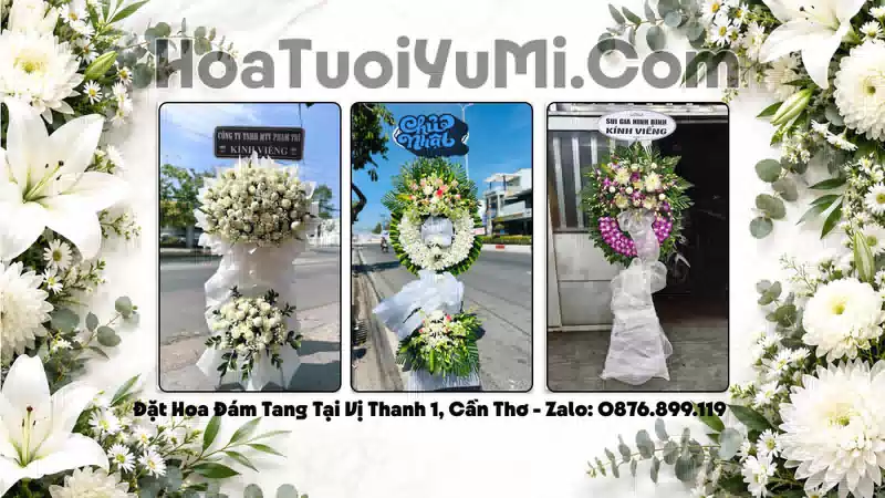 Đặt Hoa Viếng Đám Tang Tại Xã Vị Thanh 1, Cần Thơ