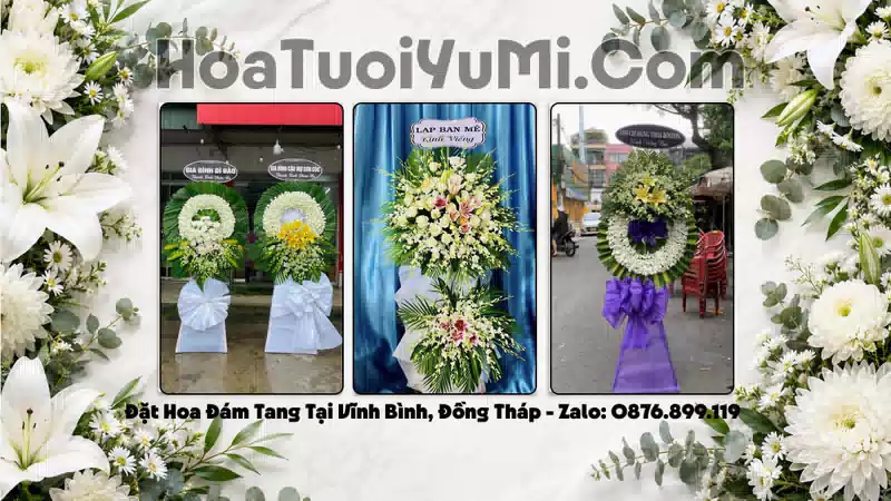 Đặt Vòng Hoa Tang Lễ Tại Xã Vĩnh Bình, Đồng Tháp