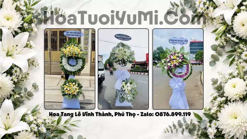 Vòng Hoa Viếng Xã Vĩnh Thành, Phú Thọ - Giao Kịp Giờ
