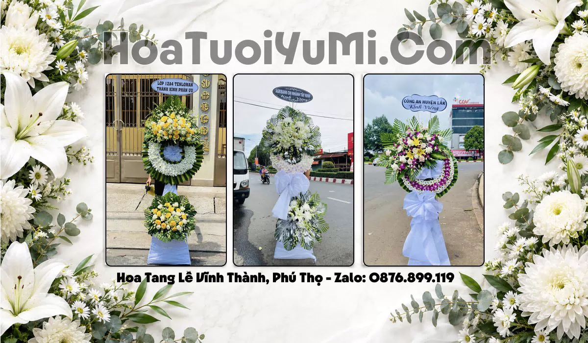 Vòng Hoa Viếng Xã Vĩnh Thành, Phú Thọ - Giao Kịp Giờ