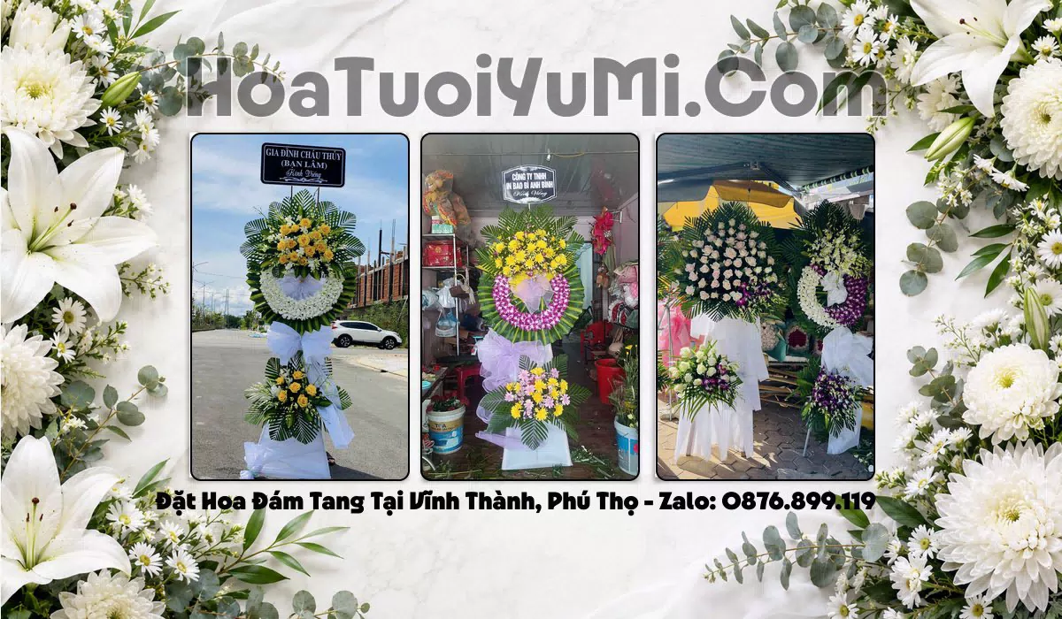 hoa viếng đám tang Xã Vĩnh Thành