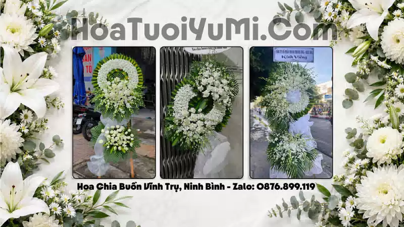 Vòng Hoa Viếng Xã Vĩnh Trụ, Tỉnh Ninh Bình - Giao Kịp Giờ