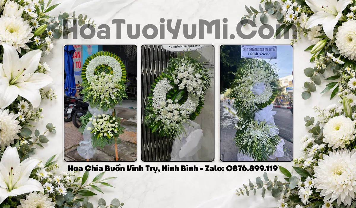 Vòng Hoa Viếng Xã Vĩnh Trụ, Tỉnh Ninh Bình - Giao Kịp Giờ