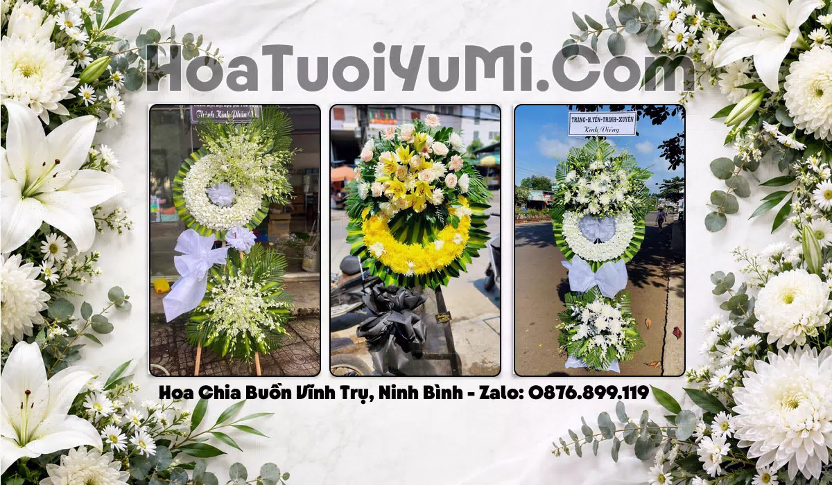 vòng hoa viếng Xã Vĩnh Trụ