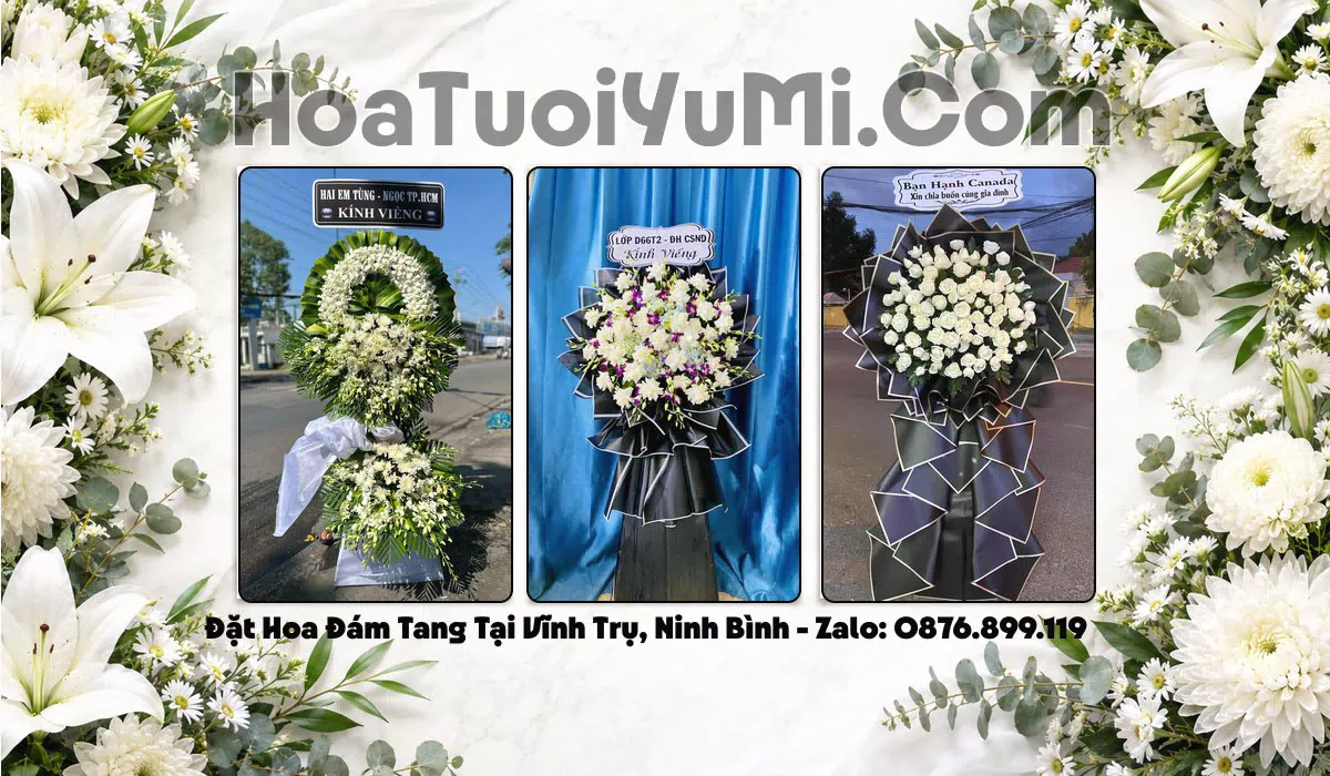 kệ hoa viếng tang lễ Xã Vĩnh Trụ