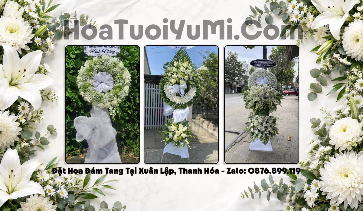 Vòng hoa tang lễ giao tận nơi tại Xã Xuân Lập, Thanh Hóa