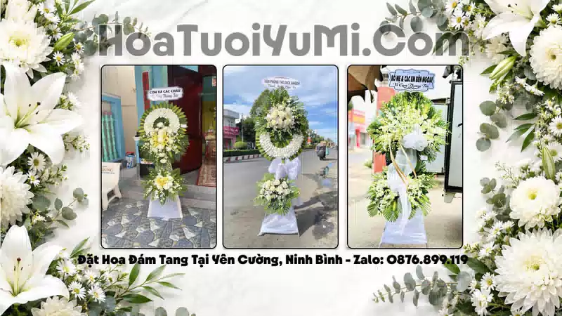 Đặt Hoa Viếng Đám Tang Tại Xã Yên Cường, Tỉnh Ninh Bình