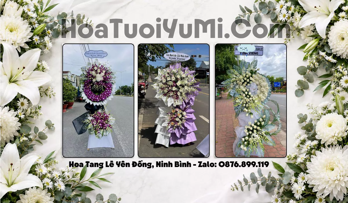 Vòng Hoa Viếng Xã Yên Đồng, Ninh Bình - Giao Kịp Giờ