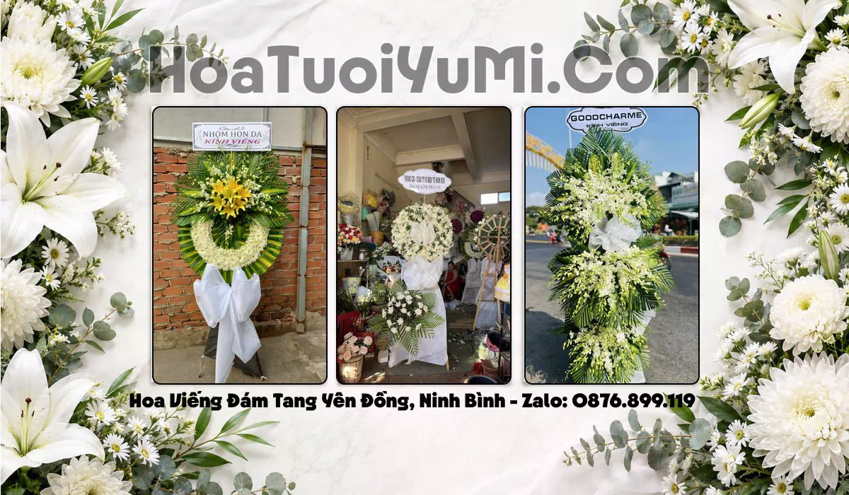 vòng hoa tang lễ Xã Yên Đồng Ninh Bình