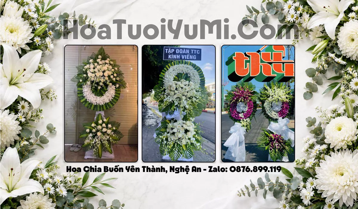 Đặt Vòng Hoa Đám Tang Tại Xã Yên Thành, Nghệ An