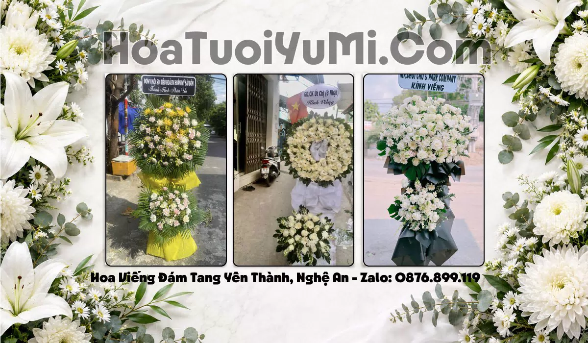 Kệ hoa viếng tang lễ tại Xã Yên Thành