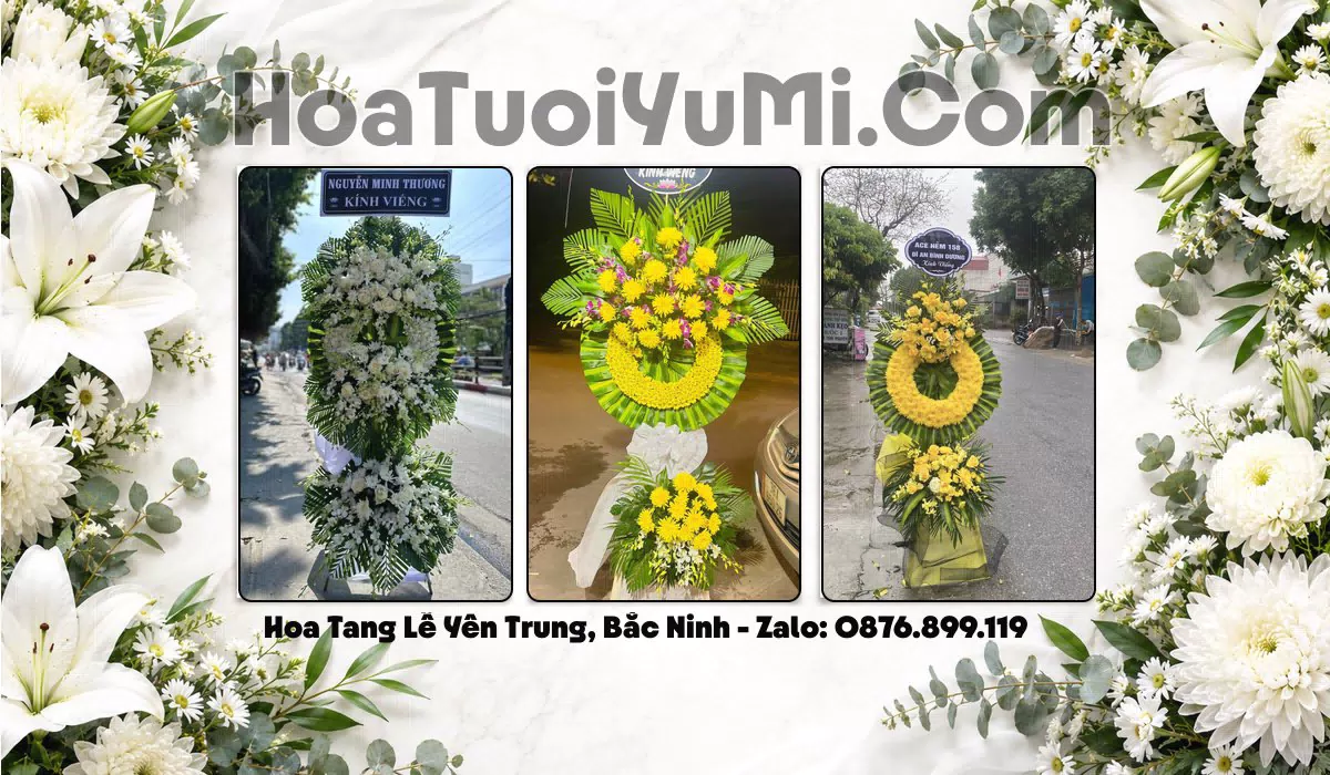 Đặt Vòng Hoa Đám Tang Tại Xã Yên Trung, Tỉnh Bắc Ninh