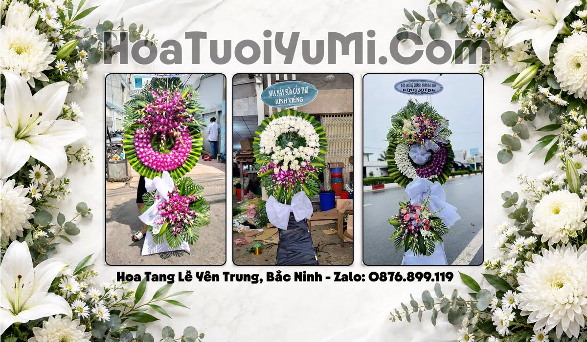 Kệ hoa viếng đám tang Xã Yên Trung