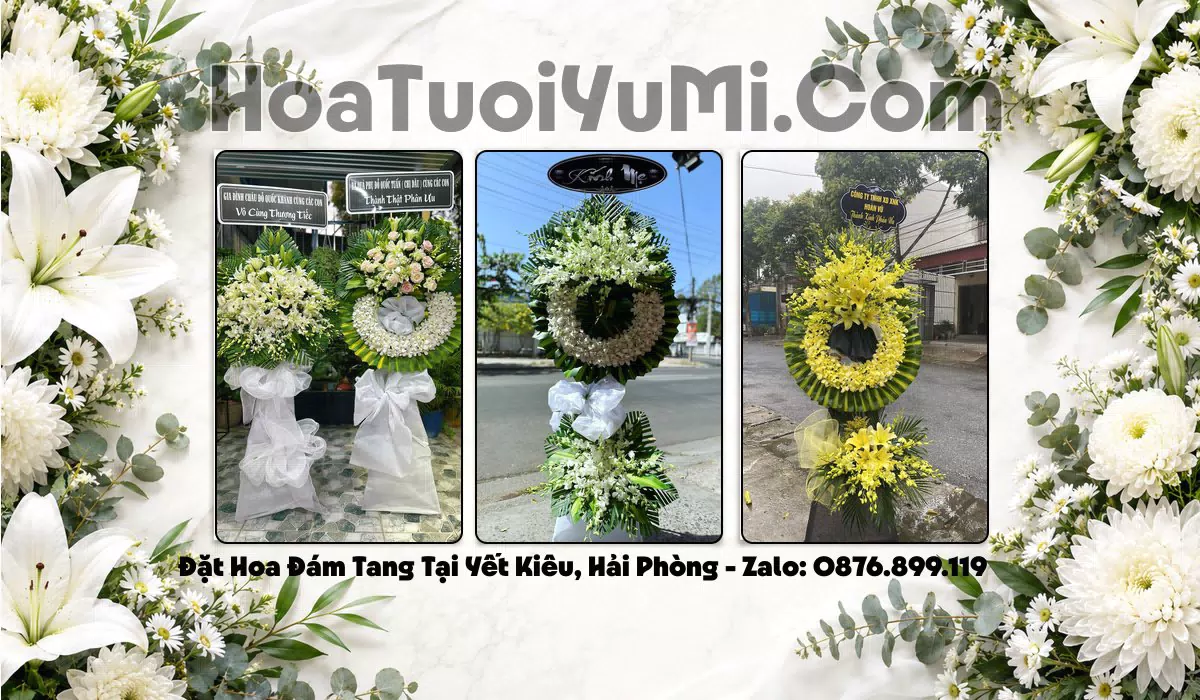 Vòng Hoa Viếng Xã Yết Kiêu, Thành Phố Hải Phòng - Giao Nhanh