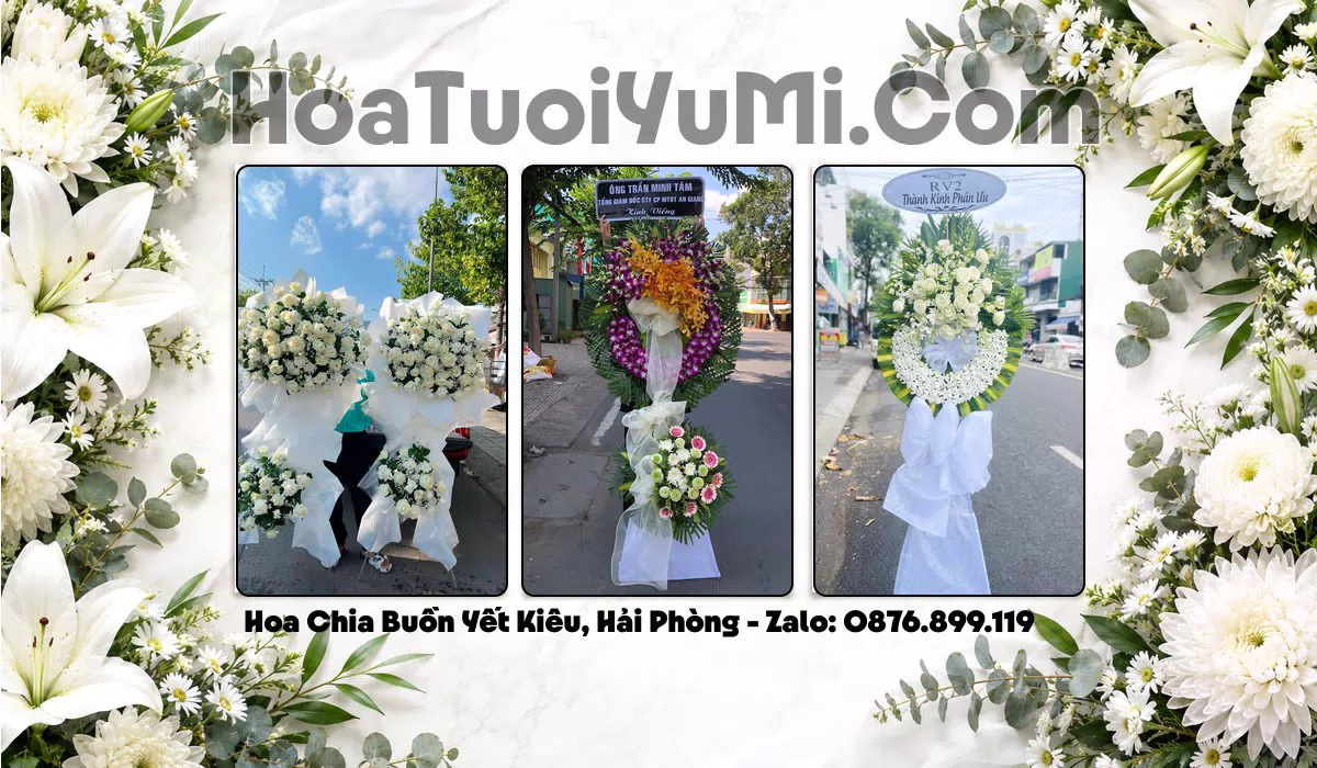 kệ hoa viếng tang lễ tại Xã Yết Kiêu Hải Phòng