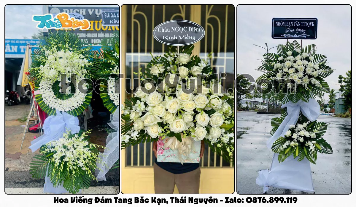vòng hoa viếng đám tang tại Phường Bắc Kạn, Thái Nguyên