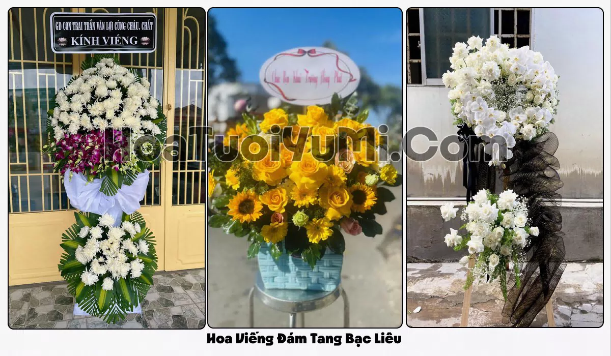 vòng hoa viếng đám tang tại Phường Bạc Liêu, Cà Mau