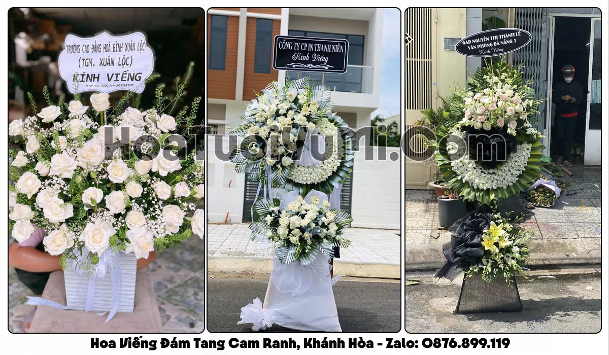 vòng hoa viếng đám tang tại Cam Ranh, Khánh Hòa